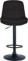 Barhocker Laurel Stoff schwarz schwarz 