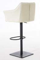 2er Set Barhocker Damaso Kunstleder schwarz creme 