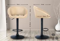 Barhocker Davie Kunstleder schwarz creme 