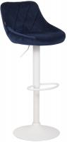 Barhocker Lazio Samt weiß blau