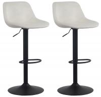 2er Set Barhocker Loft Samt creme 2er Set Barhocker Loft Samt creme