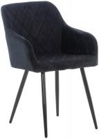Esszimmerstuhl Shila Samt schwarz 