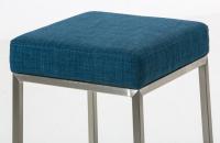 2er Set Barhocker Montreal 85 Stoff edelstahl blau 