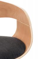 Barhocker Kingston Stoff natura/dunkelgrau 