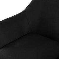 2er Set Esszimmerstuhl Luena Stoff schwarz 