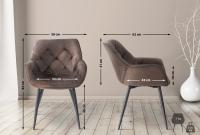 2er Set Stuhl Tanna Samt braun 2er Set Stuhl Tanna Samt braun