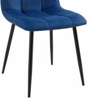 4er Set Esszimmerstühle Antibes Stoff blau 