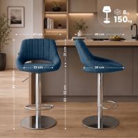 Barhocker HD Milet C Stoff blau Barhocker HD Milet C Stoff blau