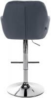 Barhocker Natoma Samt chrom dunkelgrau 