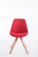 Besucherstuhl Toulouse Stoff Square natura (eiche) rot