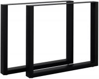 2x Tischbeine Ilkan, 80 cm schwarz 