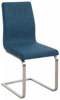 2er Set Esszimmerstühle Belfort Stoff blau 