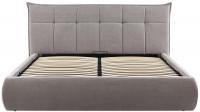 Bett Mirka 160x200 cm Stoff grau 