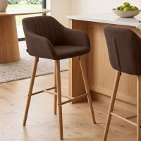 Barhocker Ando Stoff braun Barhocker Ando Stoff braun