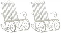 2er Set Schaukelstühle Smilla antik weiß