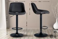 Barhocker Loft Kunstleder schwarz 