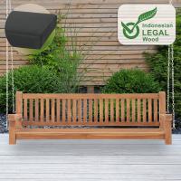 Schaukelbank Joyce mit Sitzkissen 200 cm + teak dunkelgrau Schaukelbank Joyce mit Sitzkissen 200 cm + teak dunkelgrau