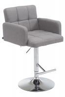 Barhocker Los Angeles, Stoff grau