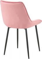 2er Set Esszimmerstuhl Wallace Samt rosa 