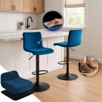 Barhocker Hover Samt B blau 