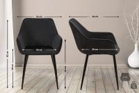Esszimmerstuhl Vessa Samt schwarz Esszimmerstuhl Vessa Samt schwarz
