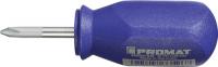 Schraubendreher Gr.PH 1 Klingen-L.25mm 1K-Griff Rundkl.PROMAT
