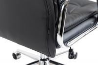 Bürostuhl Sotira Echtleder schwarz 