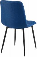 4er Set Esszimmerstühle Antibes Stoff blau 