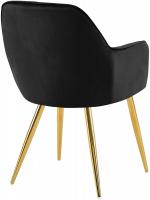 Esszimmerstuhl Cheryl Samt gold schwarz 
