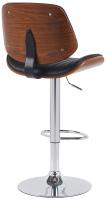 Barhocker Clawson Kunstleder chrom walnuss/schwarz 