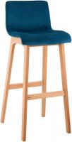Barhocker Hover Samt Natura blau 