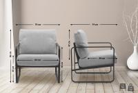 Lounger Manea Stoff hellgrau 