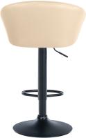 Barhocker Davie Kunstleder schwarz creme 