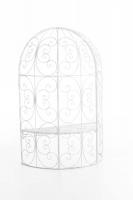 Halbpavillon Rosie mit Sitzbank antik weiß 