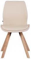 Stuhl Luna Kunstleder creme 