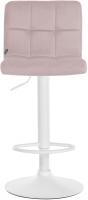 Barhocker Peru Samt weiß rosa 