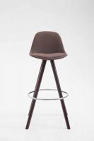 Barhocker Franklin Stoff Rund Cappuccino (eiche) braun 