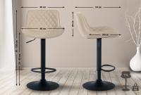 2er Set Barhocker Minosa Kunstleder creme 