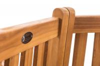 Baumbank Sonja mit Armlehnen 200 cm teak 