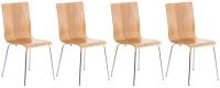 4er Set Besucherstuhl Pepe eiche