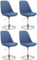 4er Set Stühle Maverick C Stoff blau