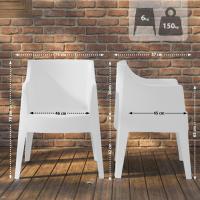 4er Set Stühle Bartal weiß 