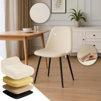 4er Set Esszimmerstuhl Maryam Samt creme 