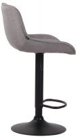 2er Set Barhocker Lentini Stoff schwarz grau 