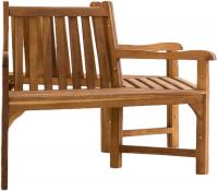 Baumbank Kenna mit Armlehne halbrund 250 cm teak Baumbank Kenna mit Armlehne halbrund 250 cm teak