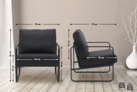 Lounger Manea Kunstleder schwarz Lounger Manea Kunstleder schwarz