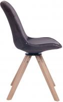 Esszimmerstuhl Troyes Samt Square natura (eiche) dunkelgrau 