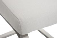 2er Set Esszimmerstühle Belfort Stoff weiß 