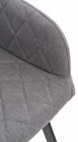 2er Set Esszimmerstuhl Shila Stoff grau 