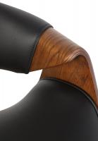 Esszimmerstuhl Foley Kunstleder Eiche schwarz 